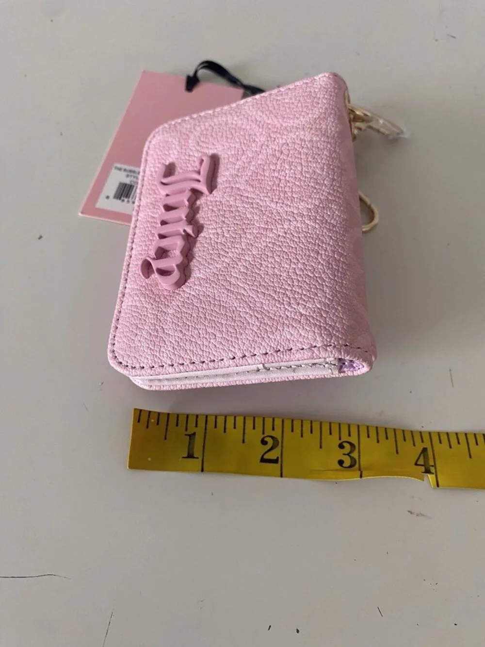 Juicy Couture The Bubble Pop Dual Sided Card Case In Flamingo Pink W/Charm NEW